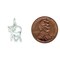 Sterling Silver Cat Charm Pendant Animal Jewelry 15mm x 13mm